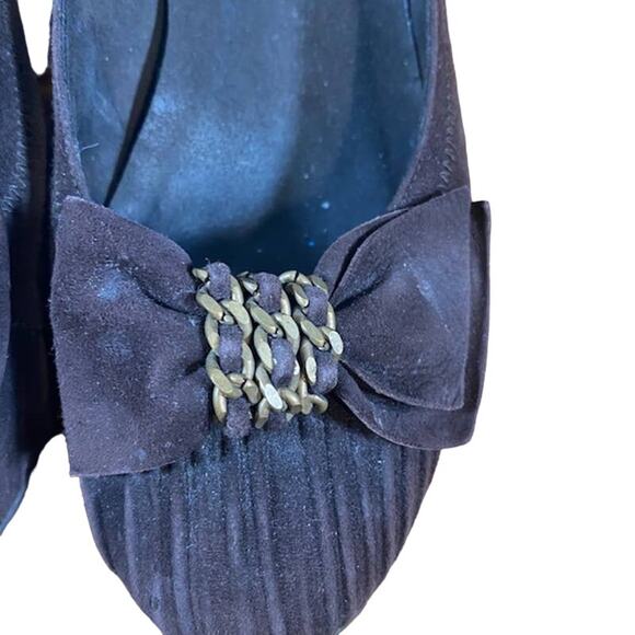 Stuart Weitzman Women’s Brown Frobozzie Chain Detail Wedge Heels Size 6.5 - Picture 9 of 12